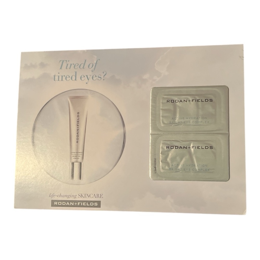 Rodan + Fields  NWT Bright eye active hydration samples one sheet